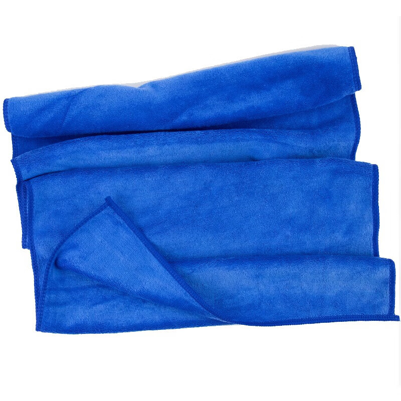 海斯迪克 HZL-74洗车毛巾(2条)35*75cm蓝色擦车布超细纤维(单位：组)