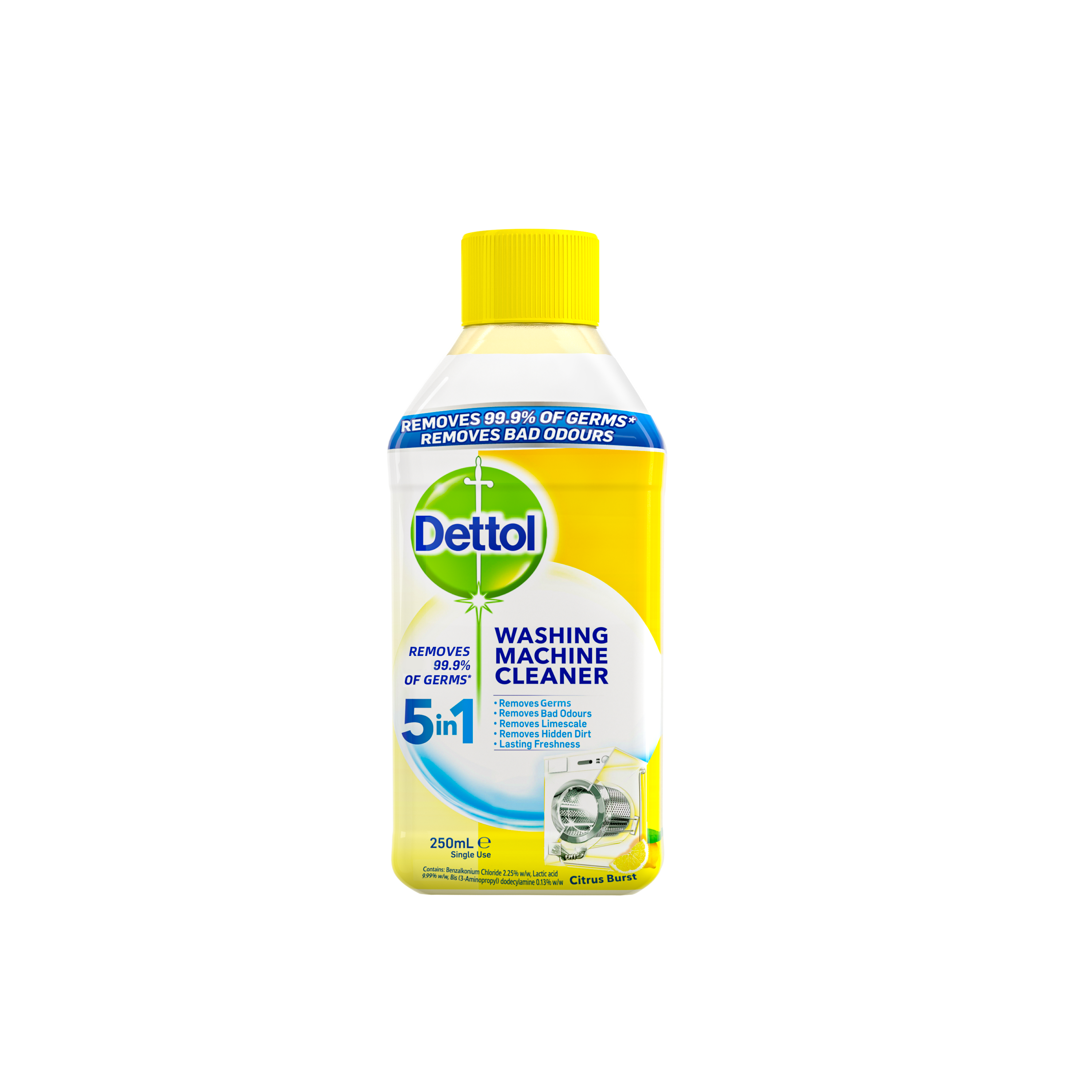 滴露洗衣机清洁除菌液 柠檬清新 250ml（瓶）