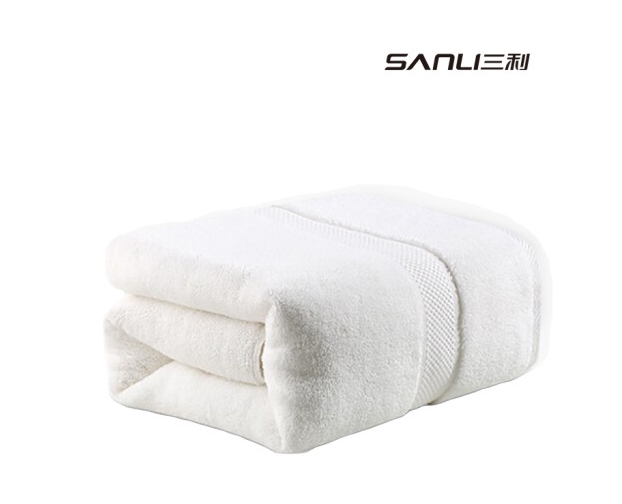 三利 JS315 圣托里尼素色浴巾 80*160cm 白色
