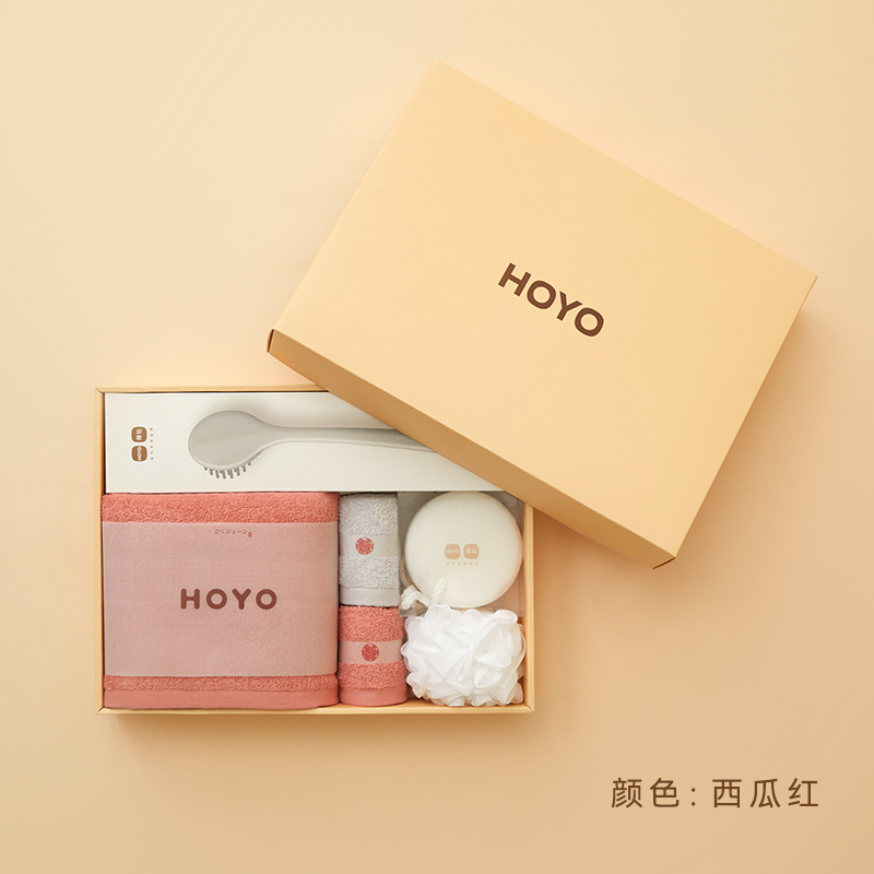 HOYO/JP8703沐浴6件套－西瓜红（盒）