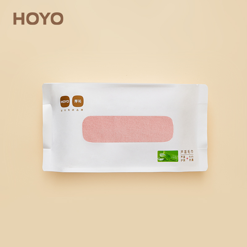 HOYO/JP8677暖柔芦荟毛巾牛皮纸袋-樱若(袋)