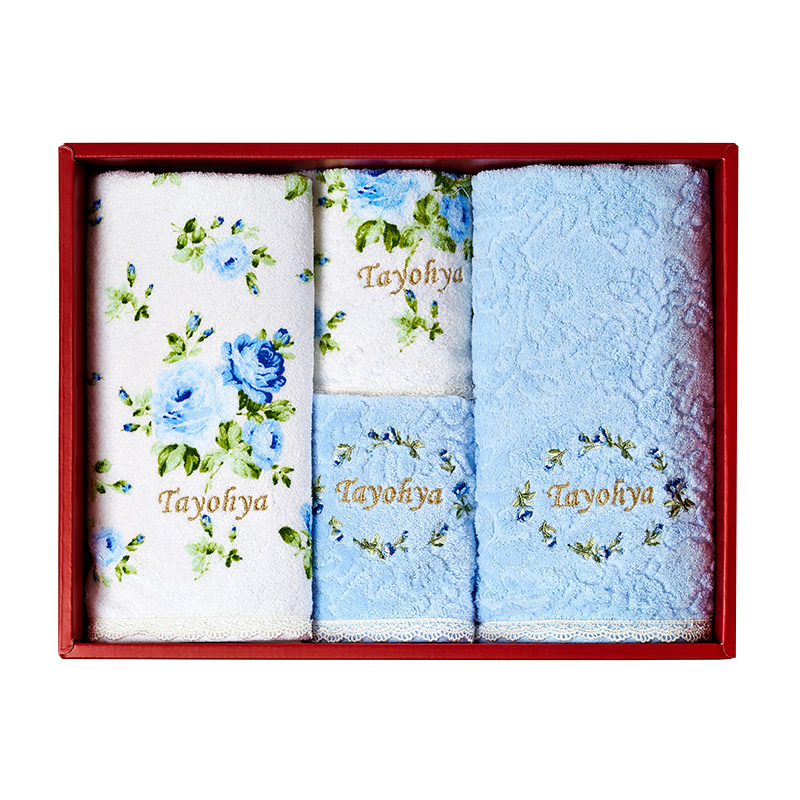 多样屋（TAYOHYA）TA310201055ZZ花园玫瑰2方2面礼盒蓝（盒）