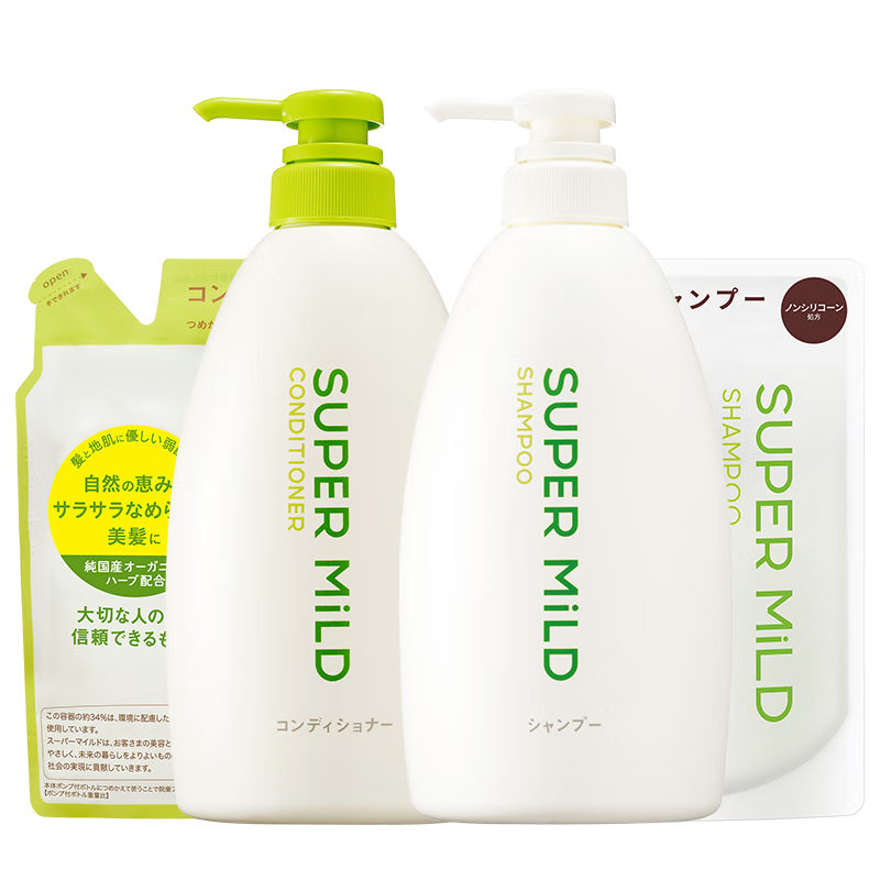 惠润（SUPER MiLD）绿野芳香洗护套装洗发水护发素（600ml+400ml）*2(套)