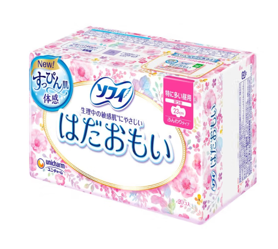 妇女卫生巾 日本进口温柔肌厚型 230mm 20p 苏菲（包）