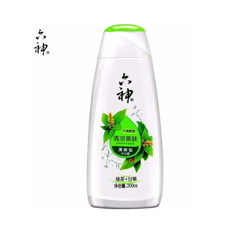 六神沐浴露(清凉爽肤-绿茶)200ml（单位：瓶）
