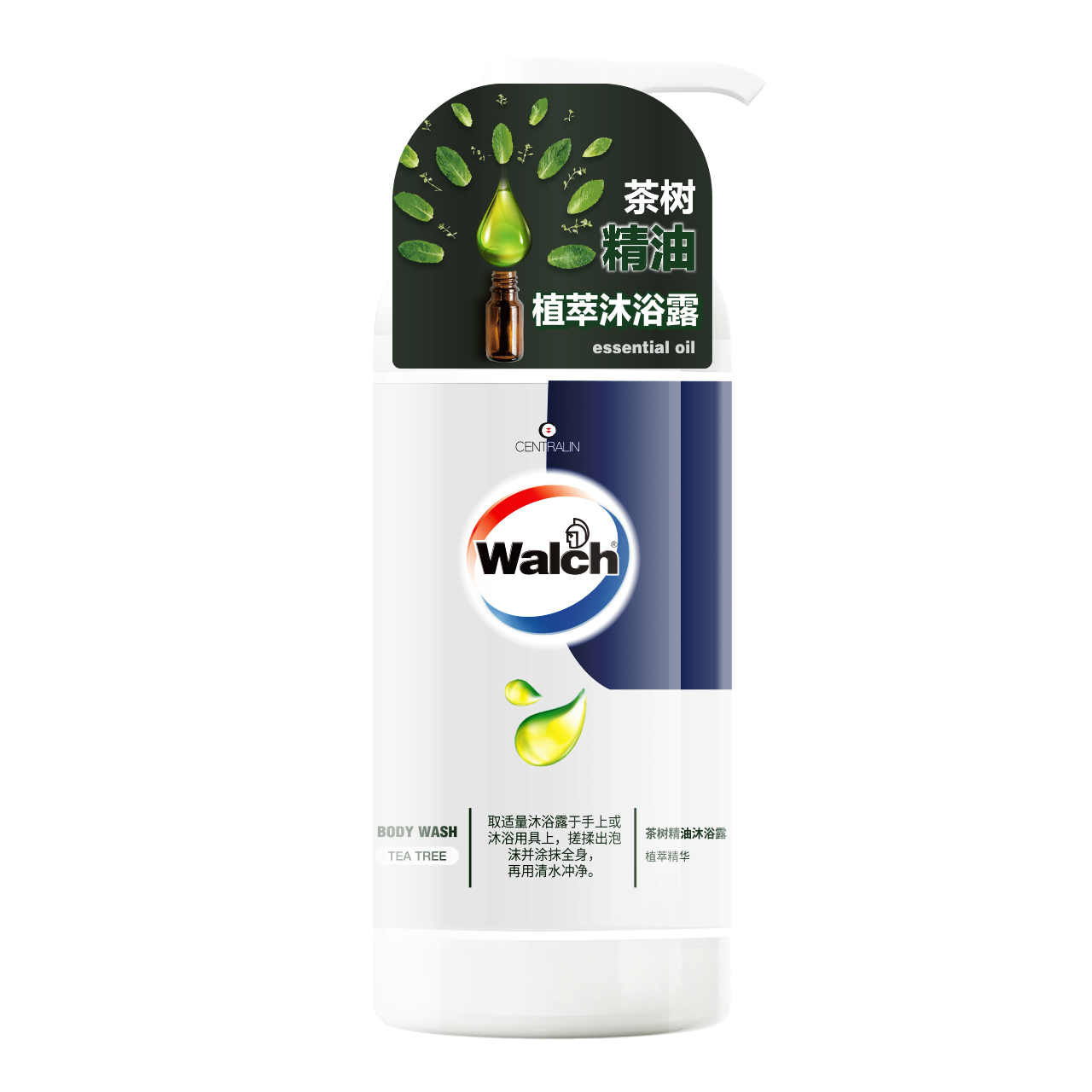 威露士（Walch）茶树精油沐浴露600ml（瓶）