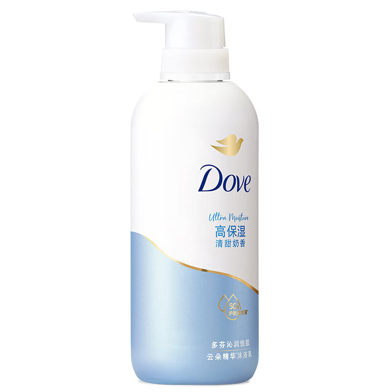 多芬（Dove）高保湿精华沐浴露500g  清甜奶香(单位：瓶)