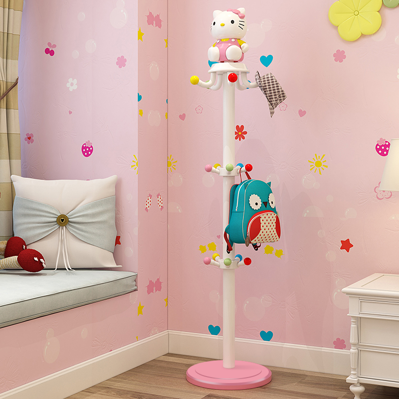 博采 KT猫1.5米三层红盘 儿童衣架落地卧室卡通可爱挂衣架（个）