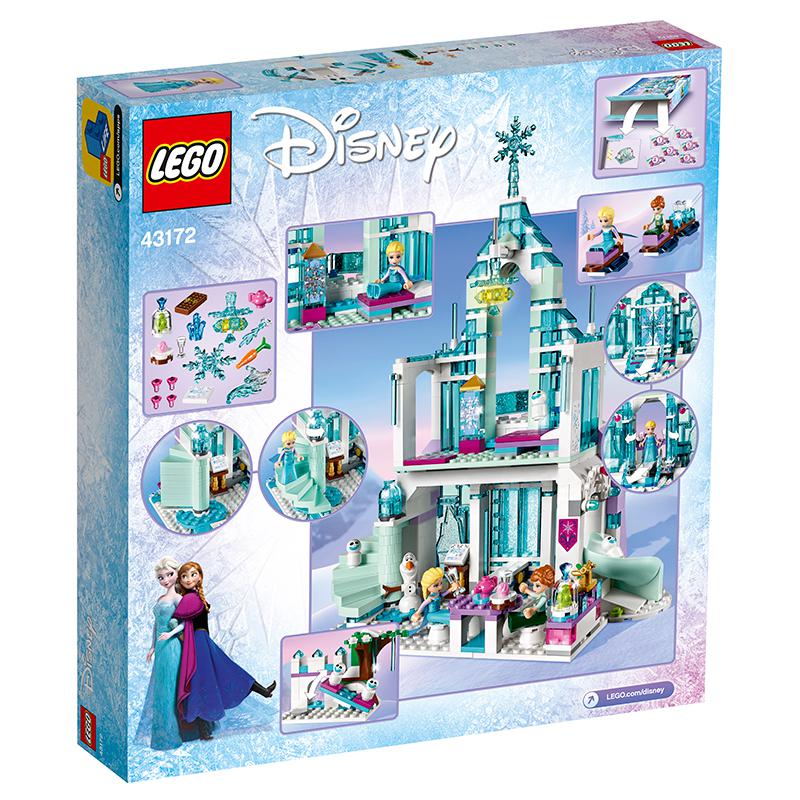 乐高(LEGO)LEGC43172女孩系列艾莎的魔法冰雪城堡积木(盒)