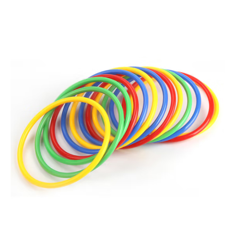 盛世泰堡 夜市摆地摊专用塑料圈圈玩具实心投掷套圈环道具20cm 10个装（单位：组）
