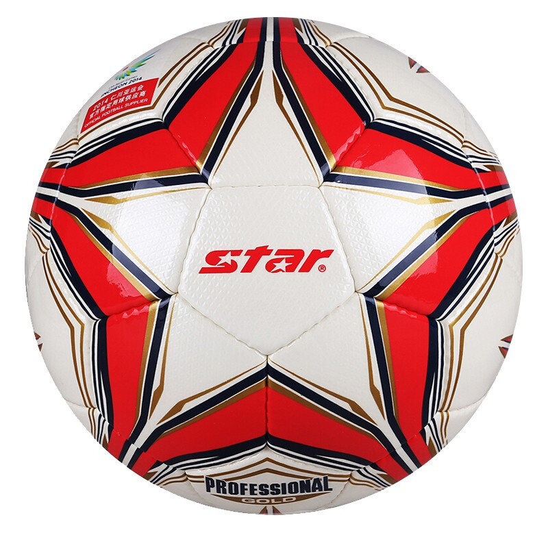 世达（STAR）SB345G高密度超纤足球 5号 白红（单位：个）