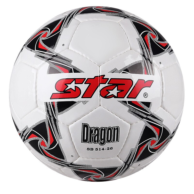 世达（STAR）SB515-26耐磨PU手缝足球 5号 白黑(单位：个)