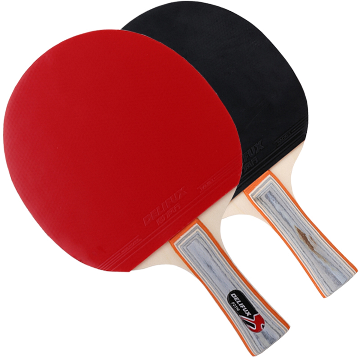 得力风行F2310乒乓球拍(正红反黑)(2个/副)