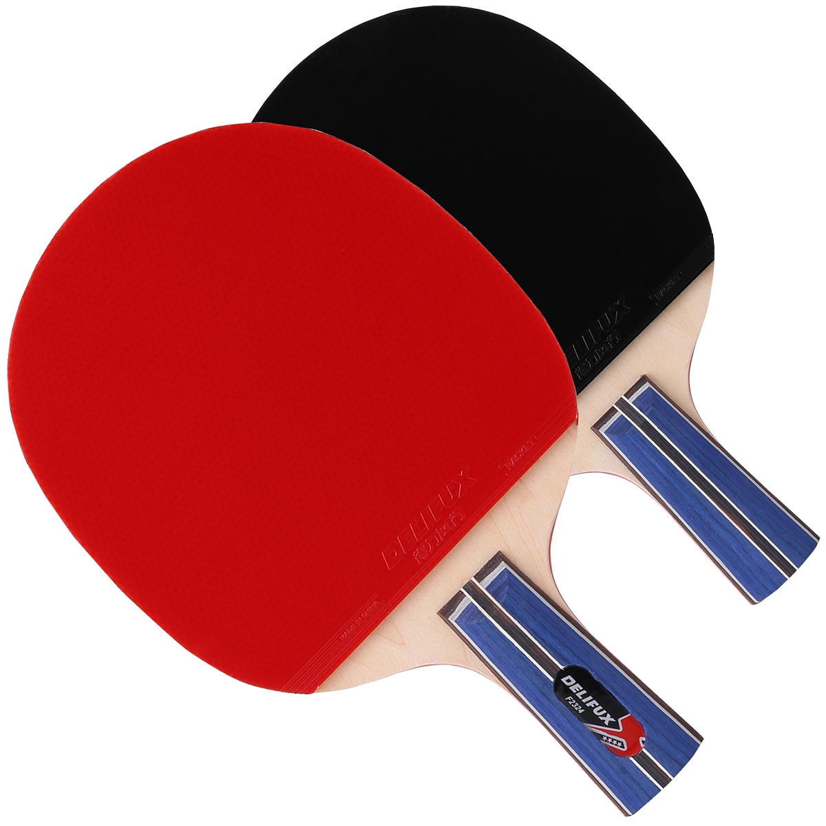 得力风行F2324乒乓球拍(正红反黑)(个)