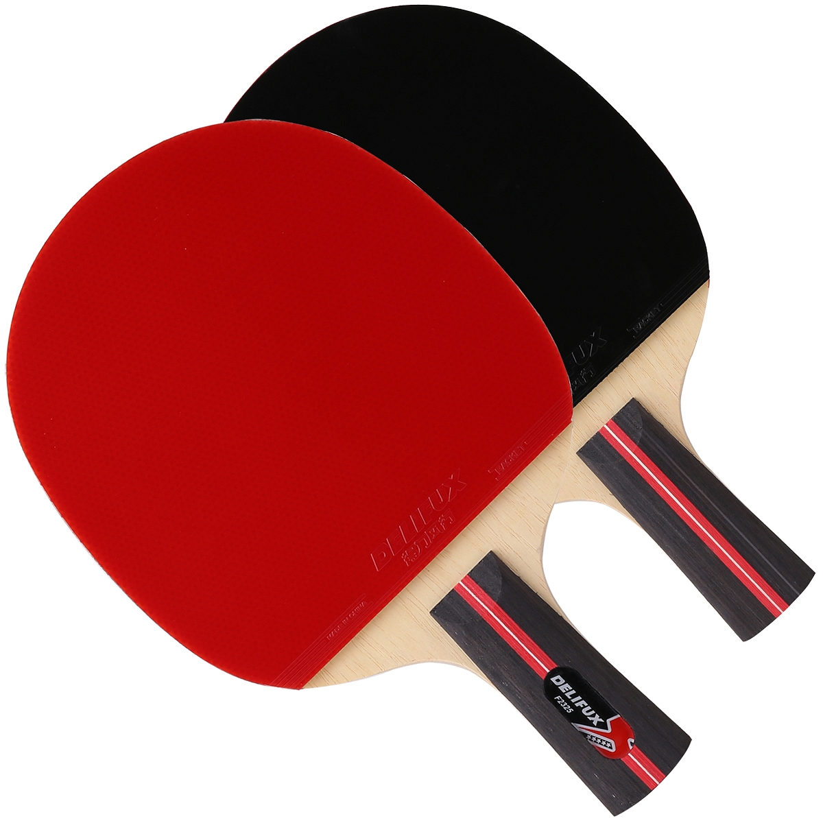 得力风行F2325乒乓球拍(正红反黑)(个)