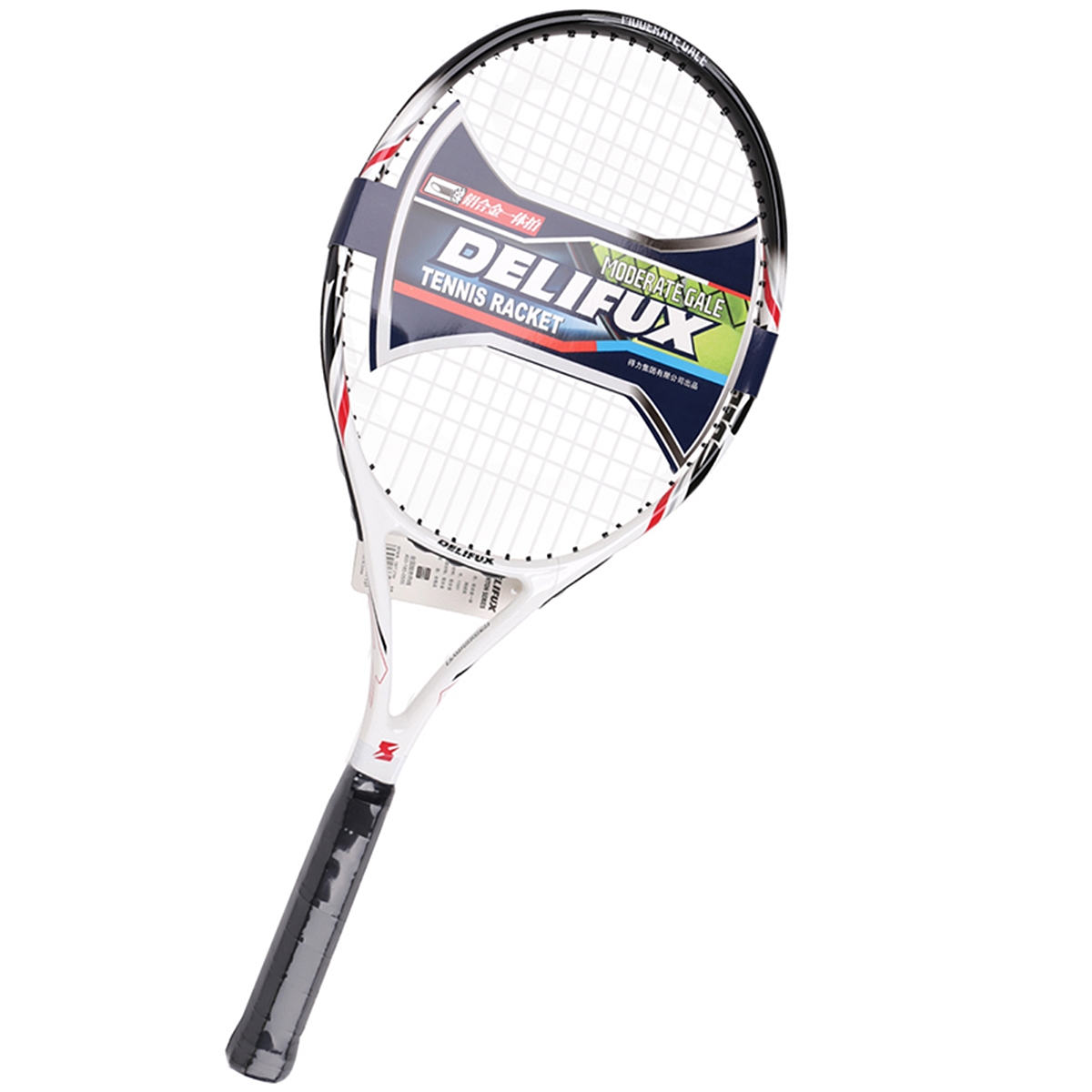 得力风行F2501铝合金一体网球拍(白色)(支)