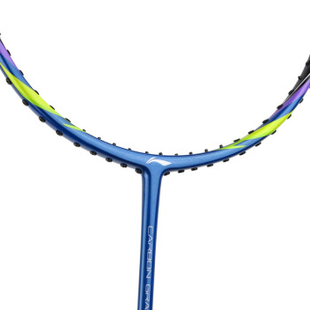 李宁男女款单支全碳素羽毛球拍单拍(已穿线) 蓝黄色(单位：个）