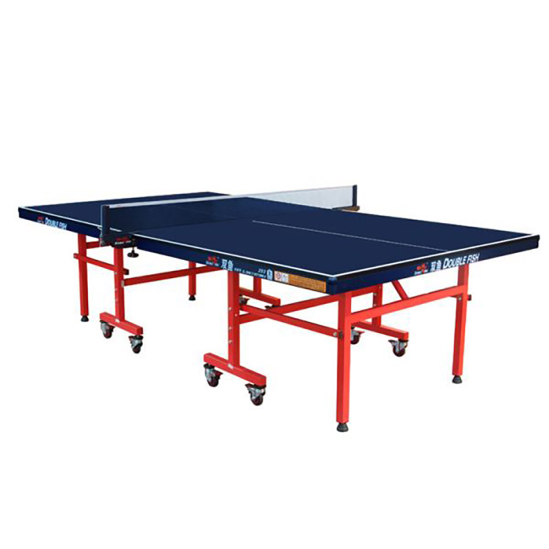 双鱼203蓝色单折移动式乒乓球桌（台）