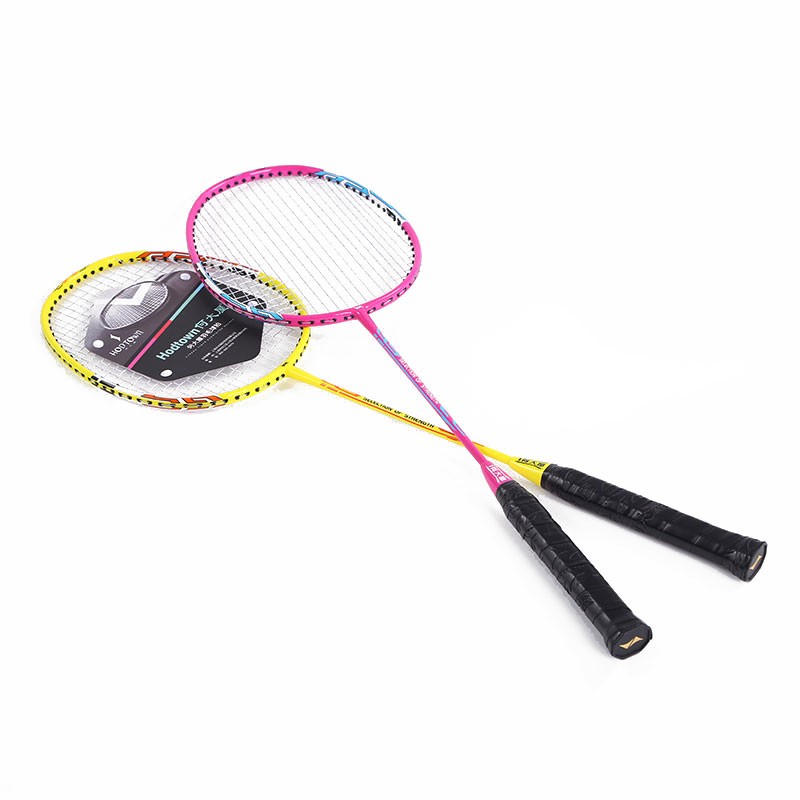 何大屋 羽毛球拍套装HDW130901 球拍2个+拍套1个 黄色、红色颜色