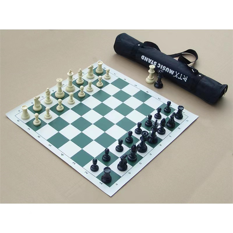 文丰 国际象棋 PS新料 王高97mm 长51CM 硅胶棋盘+袋子 绿色(套)