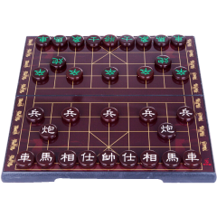 先行者中国象棋收纳盒套装 仿玉可折叠磁性象子棋桌游A-8 大号红色（盒）