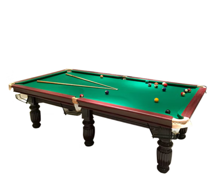 沃品（WOPOW）棕色经典款台球及配件 标准型台球桌 成人桌球台美式黑8商用台球中式家用训练乒乓二合一 （单位：台）