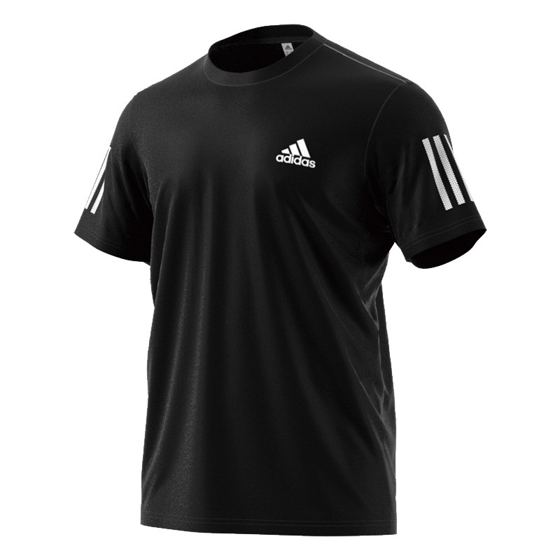 阿迪达斯2019夏季新品运动Polo衫短袖T恤DU0859黑色