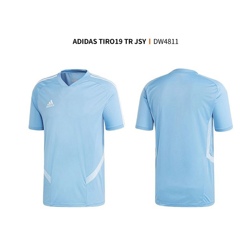 阿迪达斯 DW4811 TIRO19TRJSY 足球团队光板短袖T恤浅蓝色 S (单位：件)