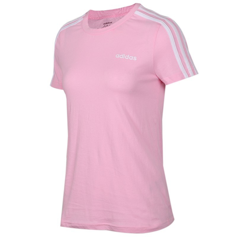 阿迪达斯DU0633女运动型格短袖T恤粉色L(件)