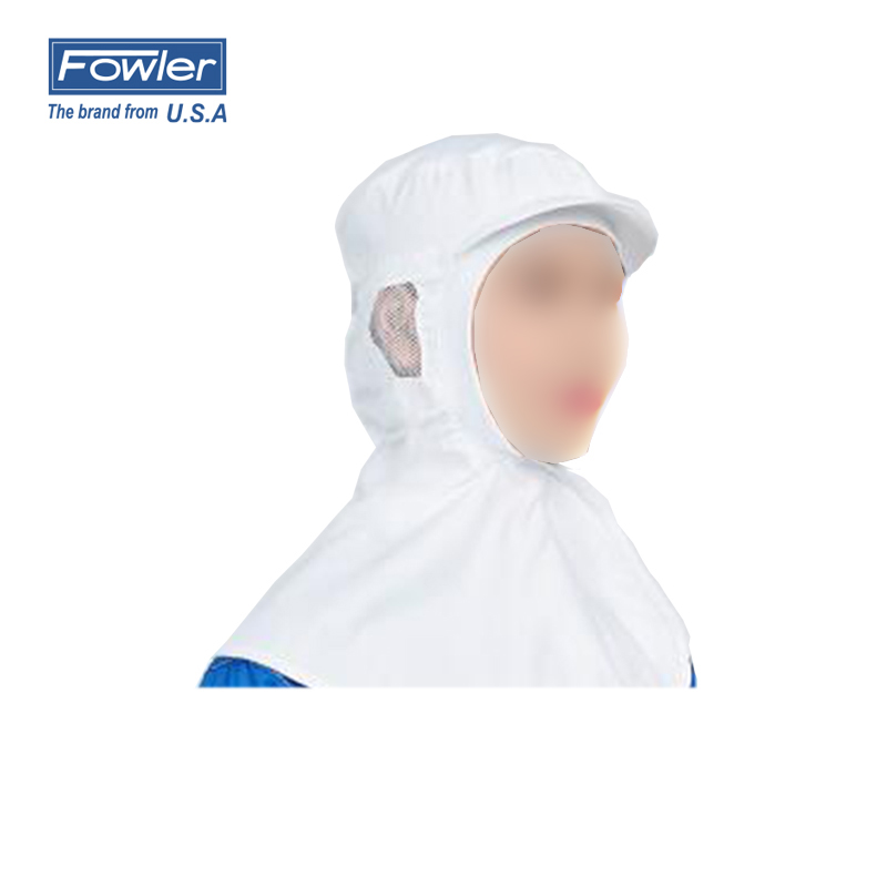 福勒（FOWLER）99-3030-231 带耳网洞有帽檐食品工作帽白色（顶）
