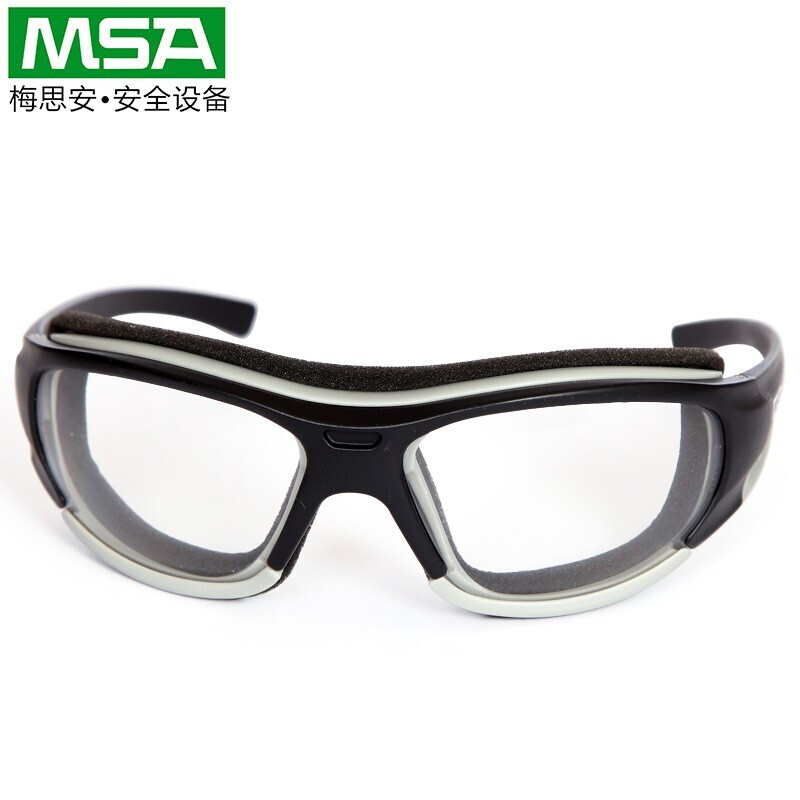 MSA/梅思安 10108311 欧特-CAF防护眼镜 (黑框 防雾防紫外线透明镜片)（单位：副）