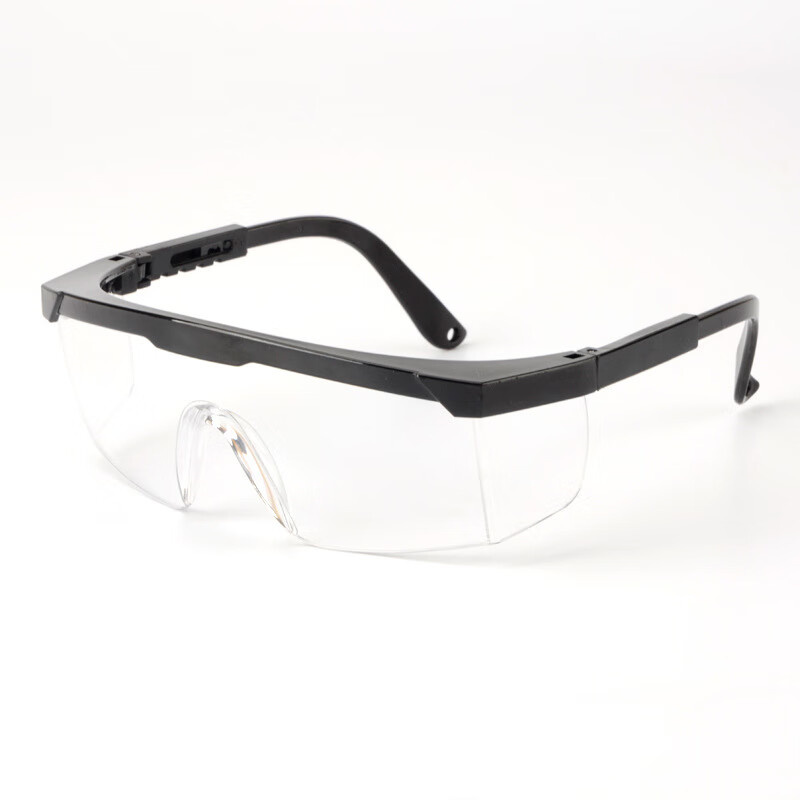 顶众2501高清安全防护眼镜 黑框护目镜 防飞沫(副)