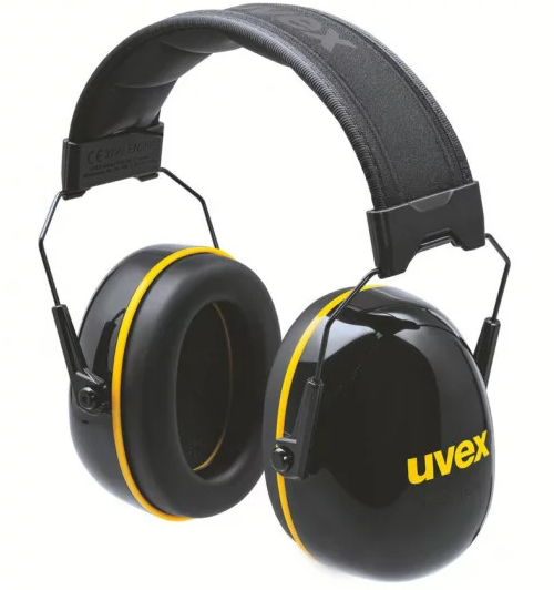 优唯斯（UVEX）2600002头戴式耳罩可调节黑黄色（盒）