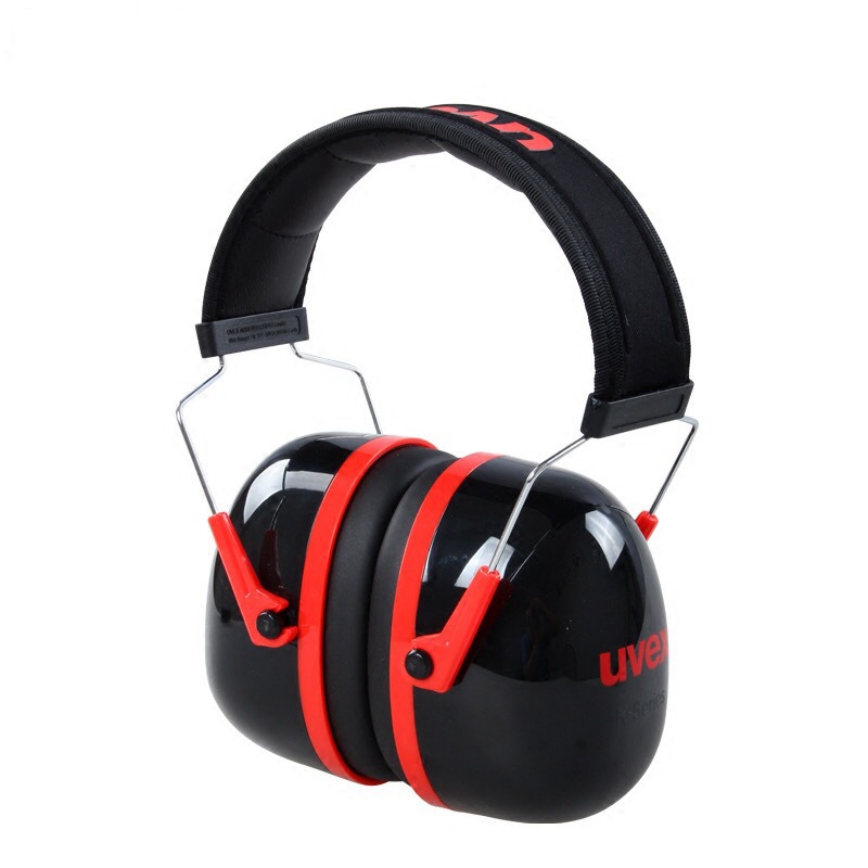 优唯斯（UVEX）2600003头戴式耳罩可调节头带黑红色（盒）