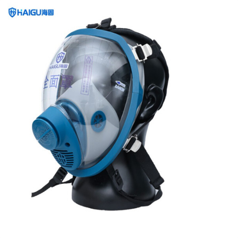 海固（HAIGU）HG-800 防毒面具 PC全面罩式防护面屏 防粉尘防冲击防飞溅耐酸碱（不含过滤件） 蓝色（单位：个）