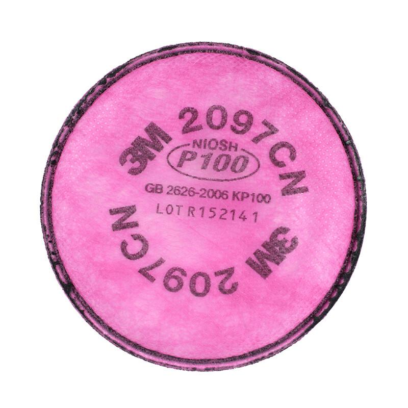3M 2097CN P100级防护有机蒸气及异味滤棉防护粉尘电焊烟 2片/包 1包（包）