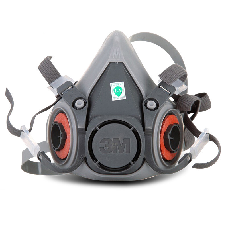 3M 防毒面具 6200半面罩1个 搭配6001CN滤毒盒2个 喷漆焊接农药防尘防甲醛面罩 (单位：套）