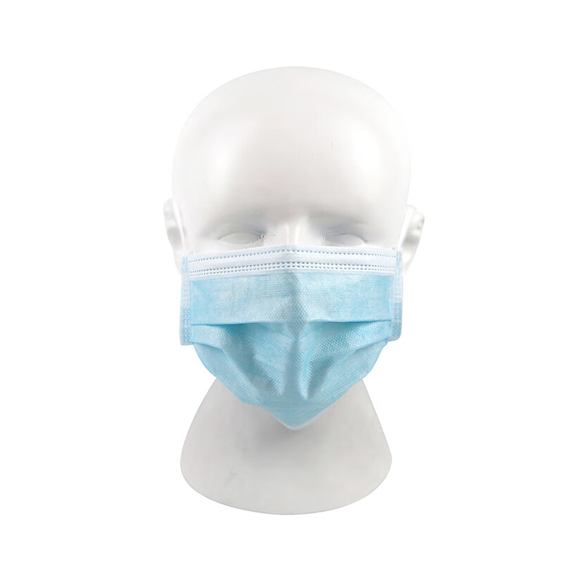 麦森伯  蓝色三层一次性口罩独立包装  50只/盒（单位：盒）