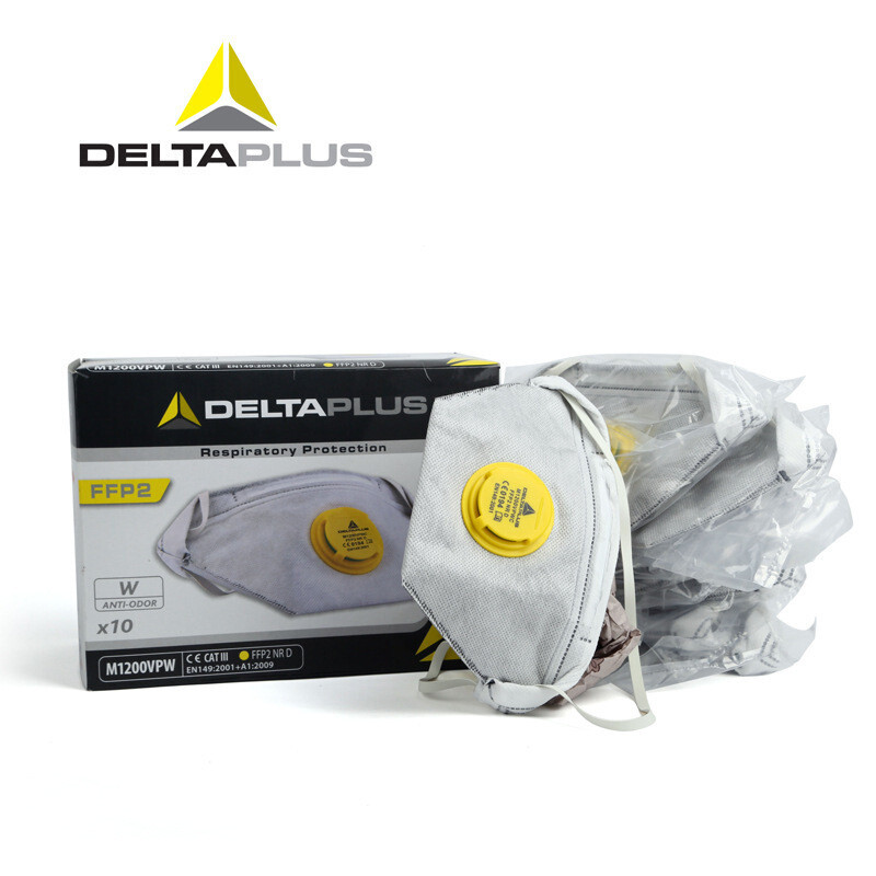 DELTAPLUS/代尔塔 104104 活性炭P2鸭嘴带阀口罩 10个/盒（单位：盒）