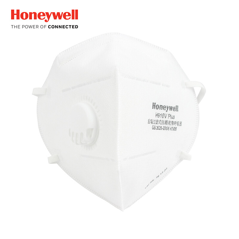 霍尼韦尔H1009102V折叠式口罩带阀头带式口罩白色25只/盒(盒)