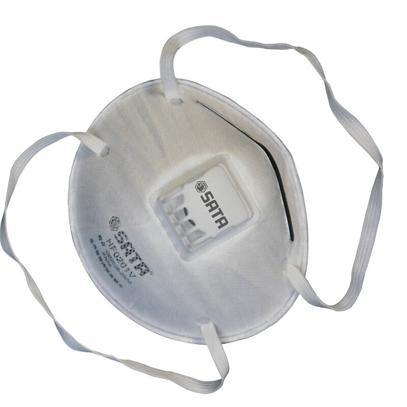 世达HF0201V自吸过滤式防颗粒物杯形带阀口罩白色(个)
