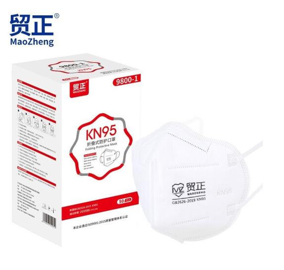 贸正（MaoZheng)KN95口罩防雾霾PM2.5防粉尘花粉防护口罩工业口罩耳带折叠式1只口罩装（个）