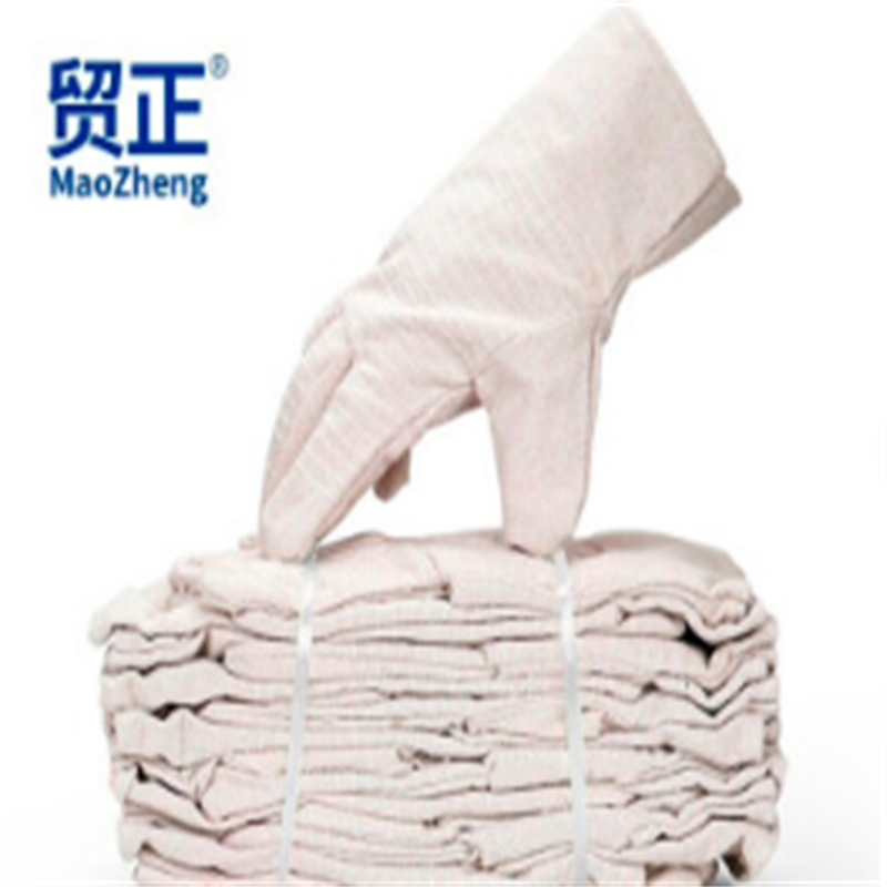 贸正（MaoZheng）双层帆布手套 耐磨抗撕裂劳保手套 搬运 机械防护工作手套MZS-F100 10付/袋（袋）