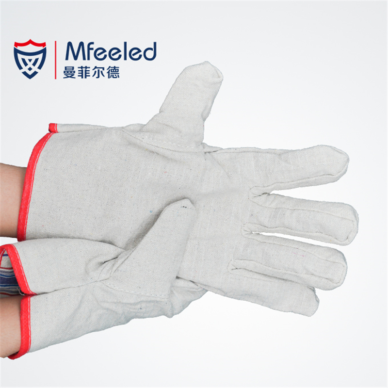 曼菲尔德/Mfeeled MS1-2 24道线双层耐磨帆布手套 10副/打(单位：打）