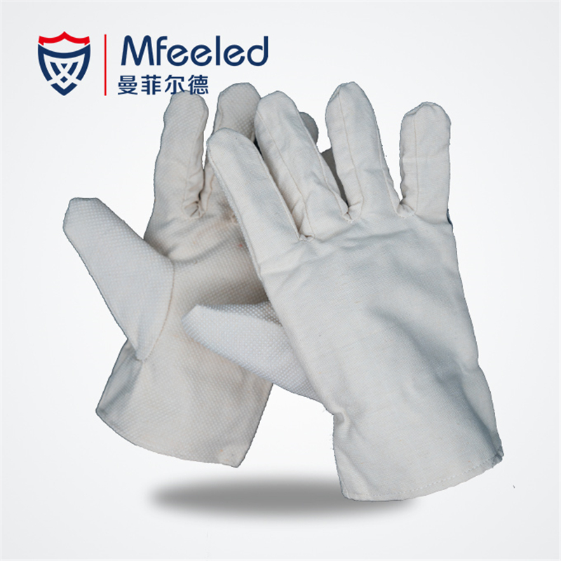 曼菲尔德/Mfeeled MS1-3 双层帆布点胶手套 10副/打(单位：打）