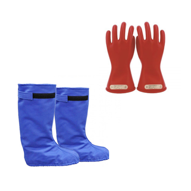 朗固00级shuangan乳胶作业手套 手部足部防护组合红色1双手套+1双脚套/组（单位：组）