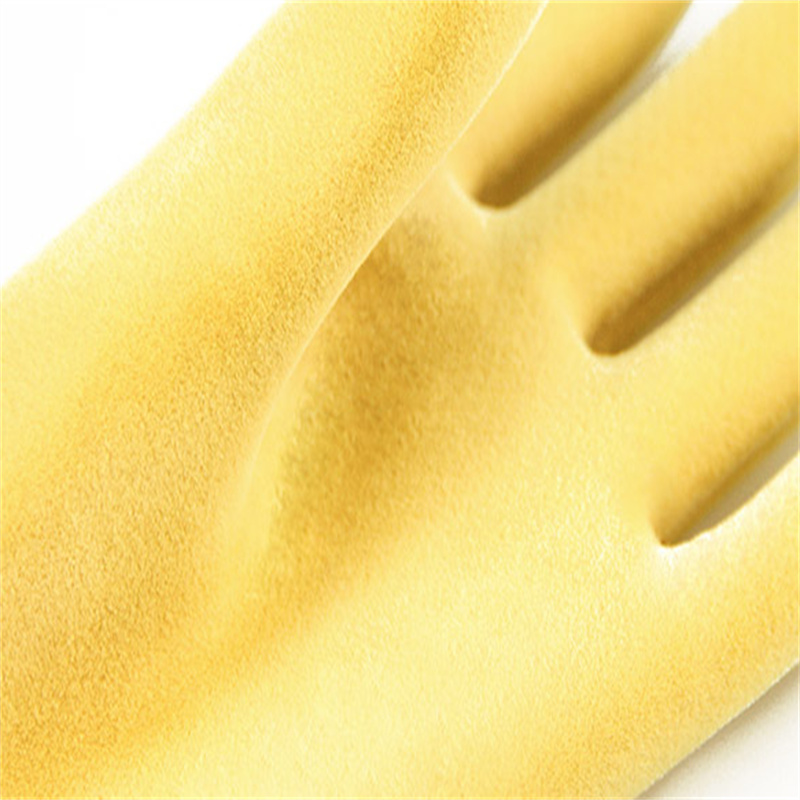 东方红45cm牛筋加厚橡胶手套防滑耐磨黄色2双装L（包）