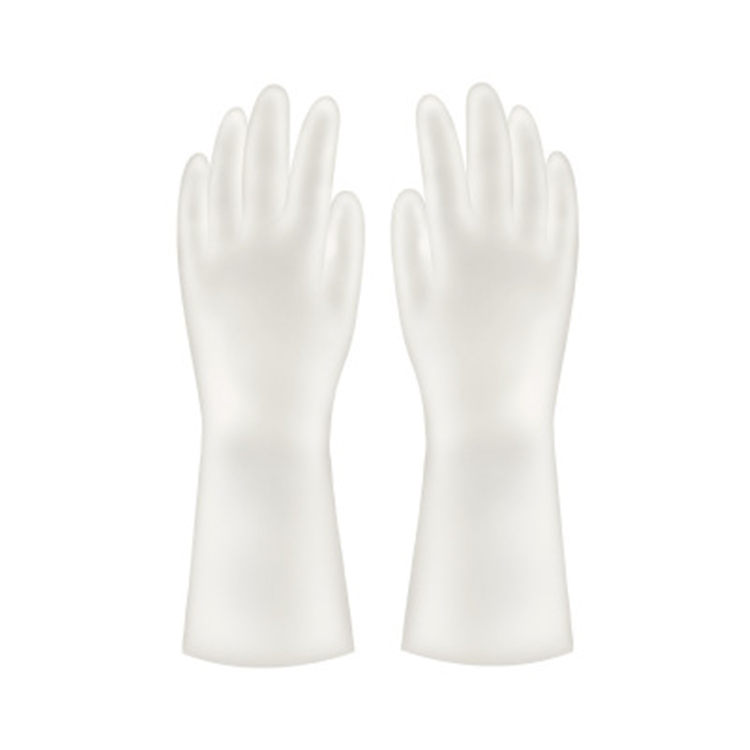鸿科 698320 清洁手套 透白款 M码 长约30.5cm PVC材质 (双)