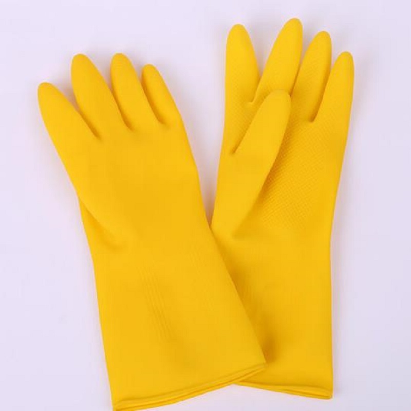 鸣固 橡胶手套清洁防水防滑耐磨（双）