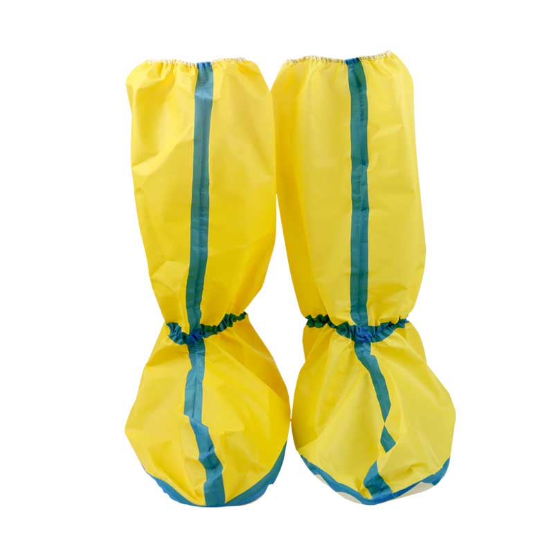 汉盾 HD-BP918 黄色胶条型防化靴套（防滑鞋底，HDPE+PP无纺布，50双/箱）（单位：双）